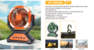 Portable Camping Air Refroidissement Ventilateur Lumière Table Plafond Installation En Plastique Quatre Vitesse Du Vent US Tentes Garages Outfitters En Plein Air - Product Image 6