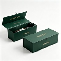 Boîte à vin pliable personnalisée avec poignée, fermeture magnétique, design luxueux pour spiritueux, champagne, cadeau de fête, cadeau de vin