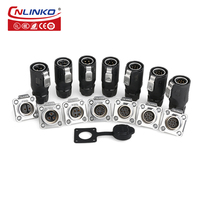 Connecteur d'alimentation industriel Cnlinko IP68 en plastique et métal LP16 2 3 4 5 7 8 9 broches mâle/femelle, connecteur de câble étanche pour LED