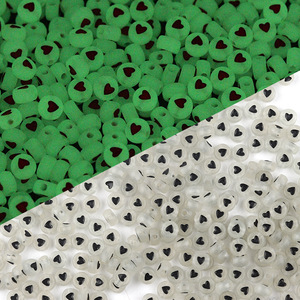 Fabricant de gros acrylique lumineux plat rond perles en vrac couleur translucide lettre accessoires matériaux faits à la main - Product Image 4