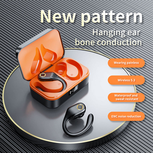 진정한 무선 이어버드 방수 스포츠 헤드셋 디지털 디스플레이 배터리 표시기 이어폰 후크 포함 - Product Image 2