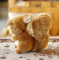 Peluche d'écureuil brun, adorable cadeau d'écureuil, animal de la forêt personnalisé, vente en gros, usine de jouets