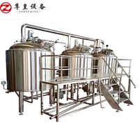 Équipement de brassage de bière de grande capacité 2000L, usine de brasserie avec cuve de fermentation conique