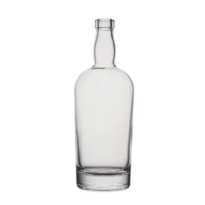 Берлинская упаковка, большая круглая бутылка для спиртового бренди, изготовленная Премиум 750 мл, пустая стеклянная бутылка для воды и виски с логотипом