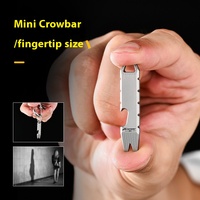 Mini ouvre-bouteille léger en alliage de titane pied de biche accessoire personnalisé pour le camping et la randonnée pour les ornements suspendus