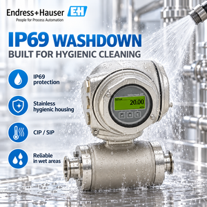 เครื่องวัดอัตราการไหลแบบไฮจีนิก Endress+Hauser Promag H 300 5H3B พร้อม WLAN 3 IO สำหรับอาหารและเครื่องดื่ม มาตรฐาน CIP SIP - Product Image 4