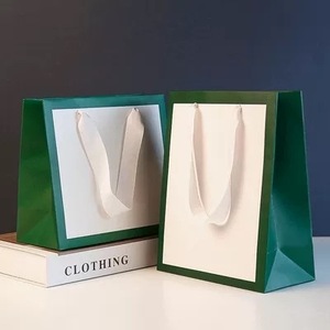 Sacs en <span class=keywords><strong>papier</strong></span> minimalistes de style oriental avec poignées découpées pour les boutiques de thé de marque et les coffrets cadeaux - Product Image 2