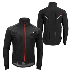 Men's Black <b>Stand</b> Collar Zipper <b>Cycling</b> Jacket Reversible Waterproof Windproof Breathable Quick Dry Eco-Friendly Sporty Autumn - Product Image 2
