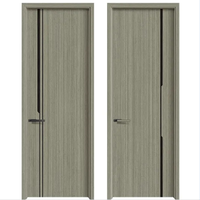 Porte de chambre d'hôtel fabriquée en Chine, design moderne, personnalisée, écologique, en aluminium et bois, compartiment étanche