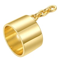 Bague de doigt en laiton plaqué or 18 carats de haute qualité PVD, style Hip Hop, bijoux tendance R214091