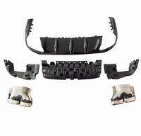 Diffuseur arrière AMG personnalisé professionnel noir brillant E63 avec embouts d'échappement pour Mercedes Benz E Coupé C238 2016-2023