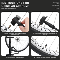 Pompe à pied haute pression RIDERACE 160 PSI pour vélo, en nylon, avec valve Schrader/Presta pour vélos électriques, motos et ballons