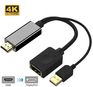 Convertidor HDMI activo 2,0 macho a DisplayPort 1,2 hembra, salida HDMI a adaptador de entrada DP para PS4/5 Mac Mini, 4K60Hz