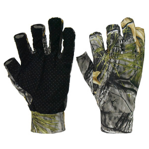 <b>Half</b> Finger Anti <b>Slip</b> Outdoor Gloves with Tree Camouflage Pattern for Fishing Photography Hiking and Nature Observation Use - Product Image 5
