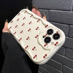 Funda Protectora para Teléfono Móvil con Diseño de Lazo y Estampado de Cerezas, Estilo Lente, Pintura UV, Resistente a Impactos, TPU, para S10 S20 S30 <span class=keywords><strong>S40</strong></span> - Product Image 6