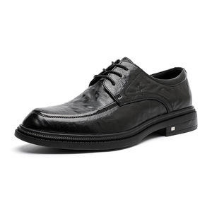 Summer <b>Top</b> Grain Leather Men's Shoes Breathable Business Formal Casual Leather Shoes Comfortable Durable Elegant - Product Image 1