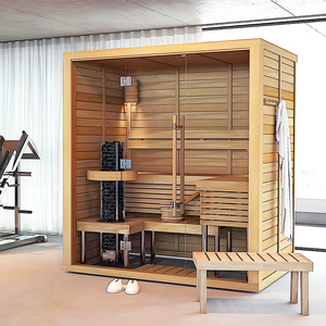 Premium qualità naturale cedro rosso legno Indoor Sauna elettrica con impianto di cristallo di carbonio riscaldatore Sauna Spa - Product Image 5