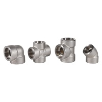 90 Deg 1/2 ", ACIER INOXYDABLE ASTM A182-F316L/316/DOUBLE CERTIFIÉ, EMBOUTS À SOUDER, Coude 3000 LB ASME B16.11
