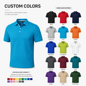 Polo de Piqué Cuprammonium para Hombre con Logotipo Personalizado, 280G, 75% Algodón, Uniforme de Golf Premium de Alta Calidad, Venta al Por Mayor, Tallas S-4XL, Color Ébano - Product Image 3
