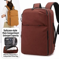 Sac à dos de voyage extensible 40x30x20cm pour ordinateur portable, avec compartiment sec/humide et poche à chaussures, grande capacité, idéal pour les affaires, les week-ends, bagage cabine, unisexe