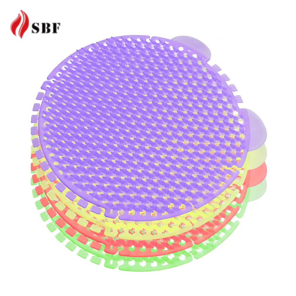 Tapis d'écran écologique anti-éclaboussures désodorisant d'écran d'urinoir Tamis d'urinoir de toilette pour hommes avec bloc