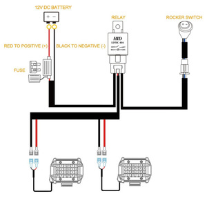 <b>LED</b> <b>Light</b> Strip <b>Wire</b> Harness Kit 12V DC Switch Control For Off-Road Lighting IP68 Waterproof - Product Image 5