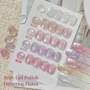 BORN PRETTY Esmalte de Gel con Escamas Brillantes Color Jelly, Suministros para <span class=keywords><strong>Uñas</strong></span>, Esmalte de Gel Plateado con Purpurina Brillante, Libre de HEMA y TPO - Product Image 2