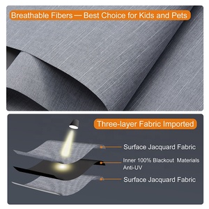 Con Lăn Rèm Cửa Sổ Sang Trọng Bằng Vải Dệt Hoa Nổi Có Thể Tái Chế Không Dây Thiết Kế Không Dây, Con Lăn Phù Hợp Hoàn Hảo - Product Image 5