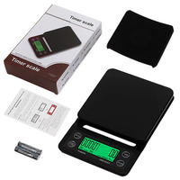 Balance de cuisine numérique portable intelligente avec rétroéclairage vert, minuteur et tapis en silicone, capacité 3 kg – Nouveau style très demandé pour la vente en gros