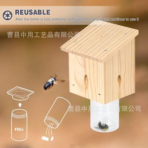 Trampa para Abejas de Madera Cuadrada, Control de Insectos de Madera Natural para Jardín - Product Image 2