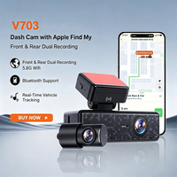 JARVIS OEM 2-Channel FINDMY GPS G-Sensor 4K Night Vision Loop Recording Dashcam Depan dan Belakang 4K WIFI Kamera Dasbor