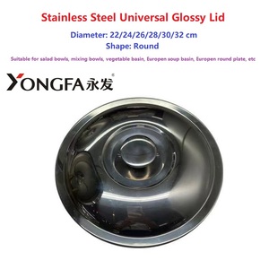Couvercle universel en acier inoxydable de haute qualité, accessoires de cuisine, couvercle métallique brillant pour <span class=keywords><strong>Pot</strong></span>, bol et bassin - Product Image 6