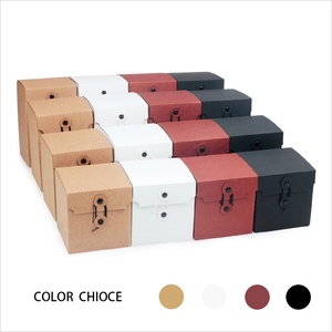 Boîte d'emballage pliable à couvercle rabattable en carton ondulé de qualité alimentaire pour café, <span class=keywords><strong>thé</strong></span> et feuilles, texture simple, en papier kraft avec ficelle, vente en gros - Product Image 4