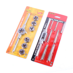Jeu de tarauds et filières 12 pièces, trempé haute fréquence, pour taraudage et filetage - Product Image 5