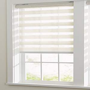 Tende <span class=keywords><strong>a</strong></span> <span class=keywords><strong>Rullo</strong></span> Veneziane Oscuranti Senza Foratura, Impermeabili, Stile Art Déco per Finestre alla Francese, Motivo Zebrato, in Morbido Poliestere Trasparente - Product Image 1