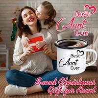 Mug en émail personnalisé avec bord roulé, disponible en 4oz, 6oz, 8oz, 9oz, 10oz, promotionnel et par sublimation