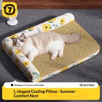 Tapis rafraîchissant pour animaux de compagnie, élégant, moderne, de haute qualité, épais, lavable, écologique, respirant, pour chien et chat, lit de couchage miniature