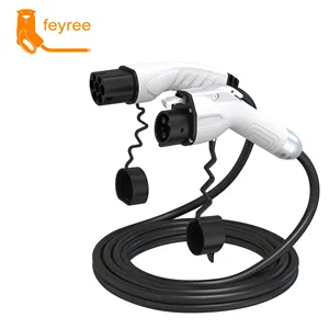 Feyree Auto Electronics 380V ac 7 kw ev car charge cable type 2 to type1 for Floor-Mounted Charging Stations