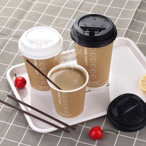 2025 Hot Sale Custom logo Printed Biodegradable Brown Kraft Paper Cup With Lid - Product Image 6