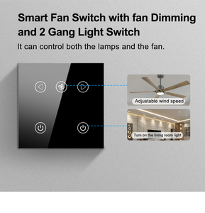 Interruttore da Parete Intelligente TuoAn Tuya WiFi/Zigbee N&L in Vetro Temperato con Relè Integrato da 10A - Product Image 4