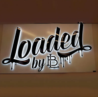 Enseignes de magasin en métal rétroéclairées par LED 3D avec bandes LED pour les entreprises, les hôpitaux et les centres commerciaux - Publicité murale