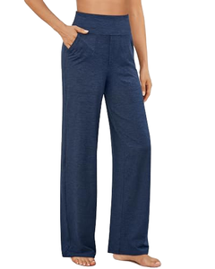 Men Lightweight Eco-Friendly Flare Pants Fashion Casual Mid Rise Stretch Breathable <b>100</b>% <b>Polyester</b> Drawstring OEM Service - Product Image 1