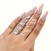 Bague de fiançailles et de mariage personnalisée en or massif 14k 18k, diamant de laboratoire certifié IGI, 1ct 2ct 3ct 4ct 5ct, bijoux de marque en or pur