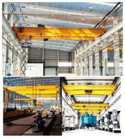 Pont roulant européen à double poutre 20T à faible hauteur de levage, VFD, faible charge par roue, modulaire, pour la réaménagement de vieilles usines de fabrication