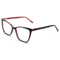 Monture de lunettes classique œil-de-chat Elan Optical RD26047, prix usine, monture complète en acétate pour femme, lunettes optiques écologiques