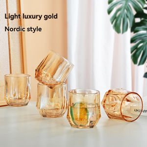 Taza Hexagonal de Vidrio con Diseño de Diamantes, Resistente a la Temperatura, para Café, Bar, Jugo, Vino, Personalizable - Product Image 2