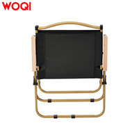 Chaise pliante WOQI au design moderne, noire, en Oxford 600D, pour activités de plein air/jardin, banquet, pêche, randonnée et plage - Portable