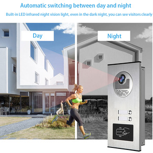 Sistema de Intercomunicación para Apartamentos Multifamiliares, 2/<span class=keywords><strong>3</strong></span>/4/6/8/10/12 Unidades, Monitor de 7 Pulgadas, <span class=keywords><strong>Videoportero</strong></span> Interior/Exterior, Desbloqueo con Tarjeta de Identificación - Product Image 3