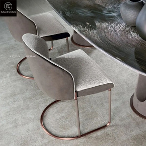Nero in acciaio inox da pranzo in velluto accento ristorante Cafe tessuto imbottito sedia da pranzo per <span class=keywords><strong>soggiorno</strong></span> - Product Image 6