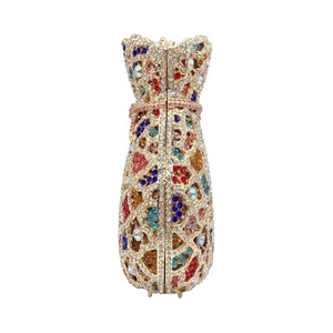 Bolsa de dinero a la moda para mujer, bolso de noche de cristal brillante con diamantes de imitación para boda, fiesta, graduación, bolso de mano, estilo de monedero - Product Image 4